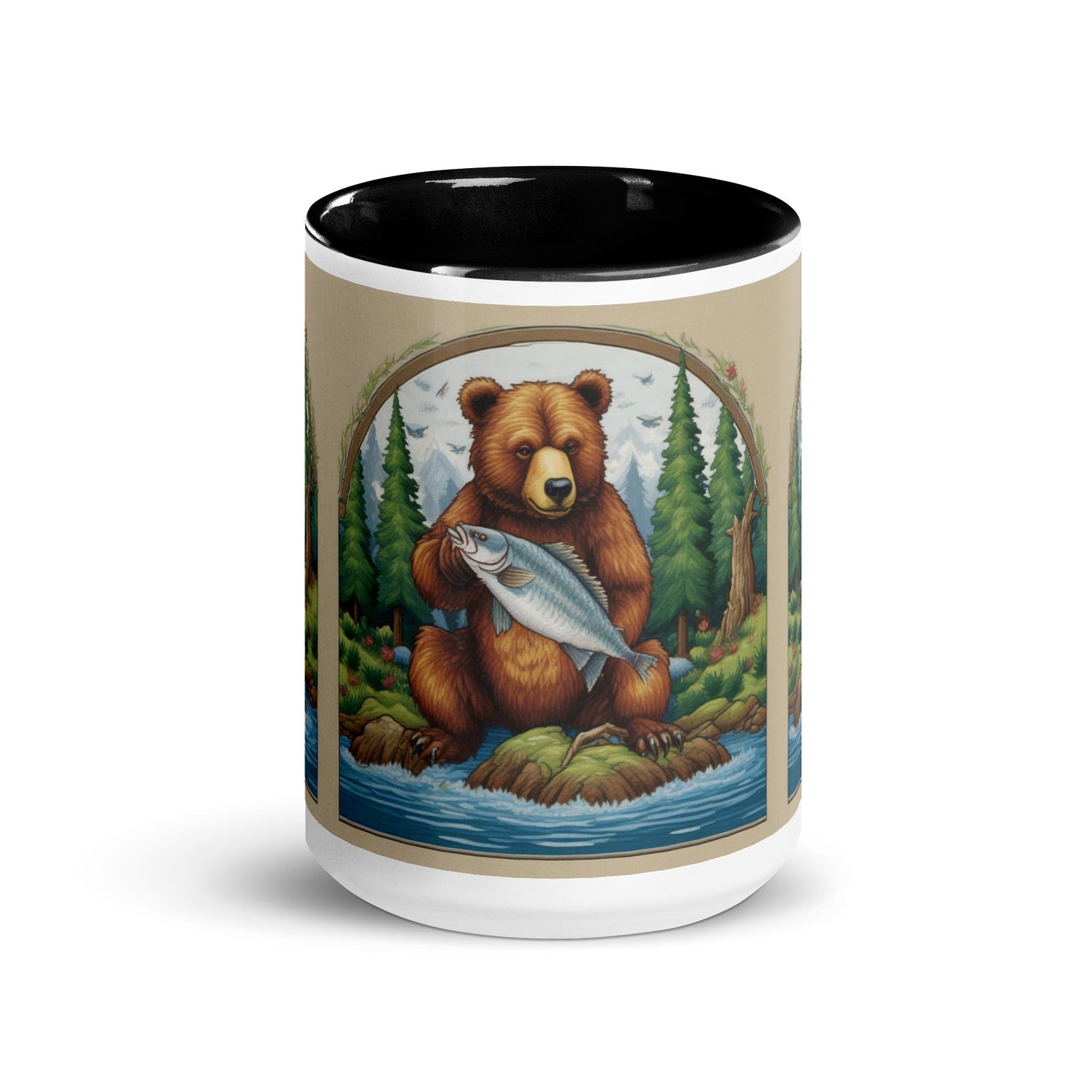 The Bear Catch Cross Stitch Pattern Coffee Mug