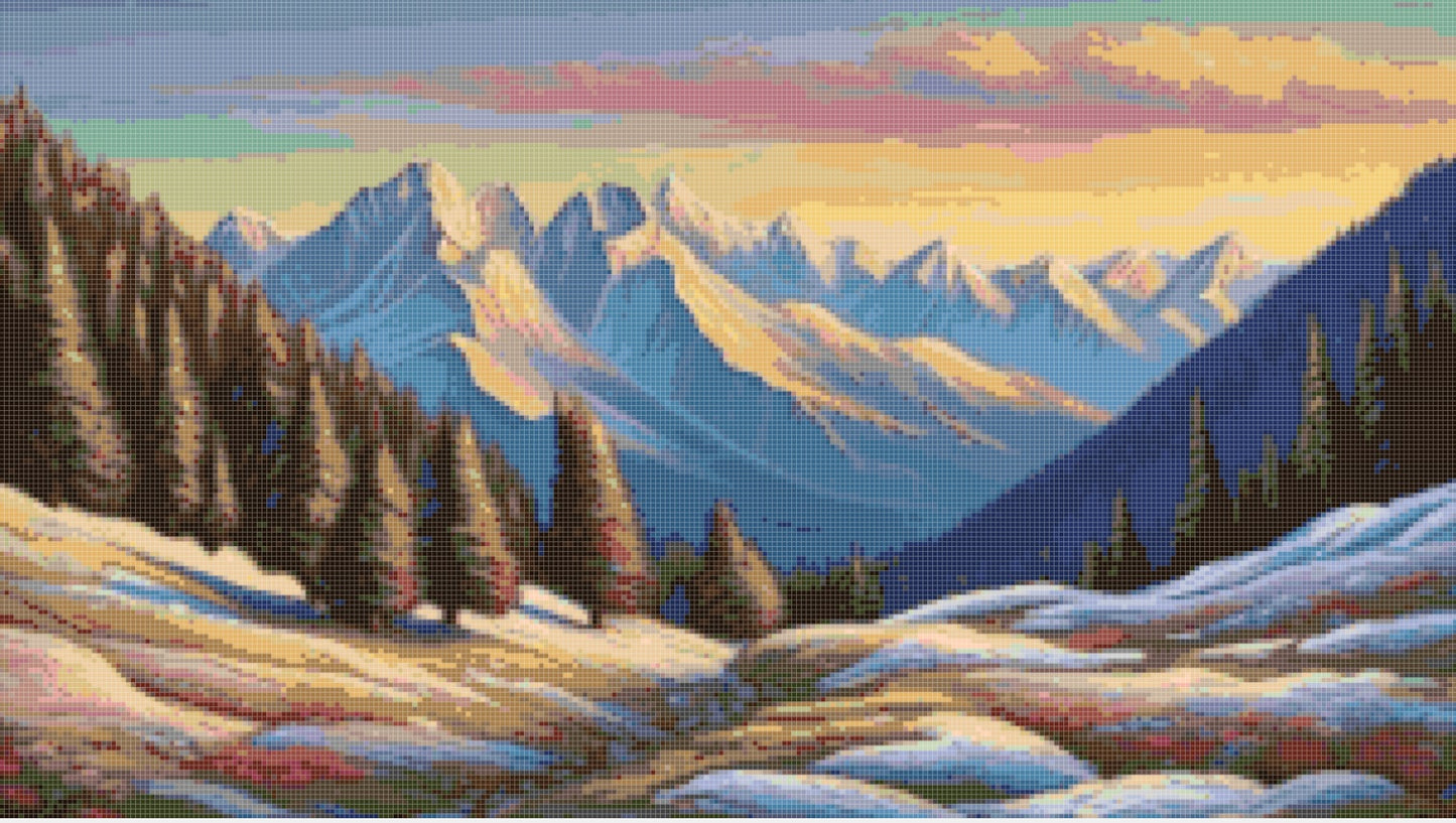 Alpine Wishes Downloadable Cross Stitch Pattern