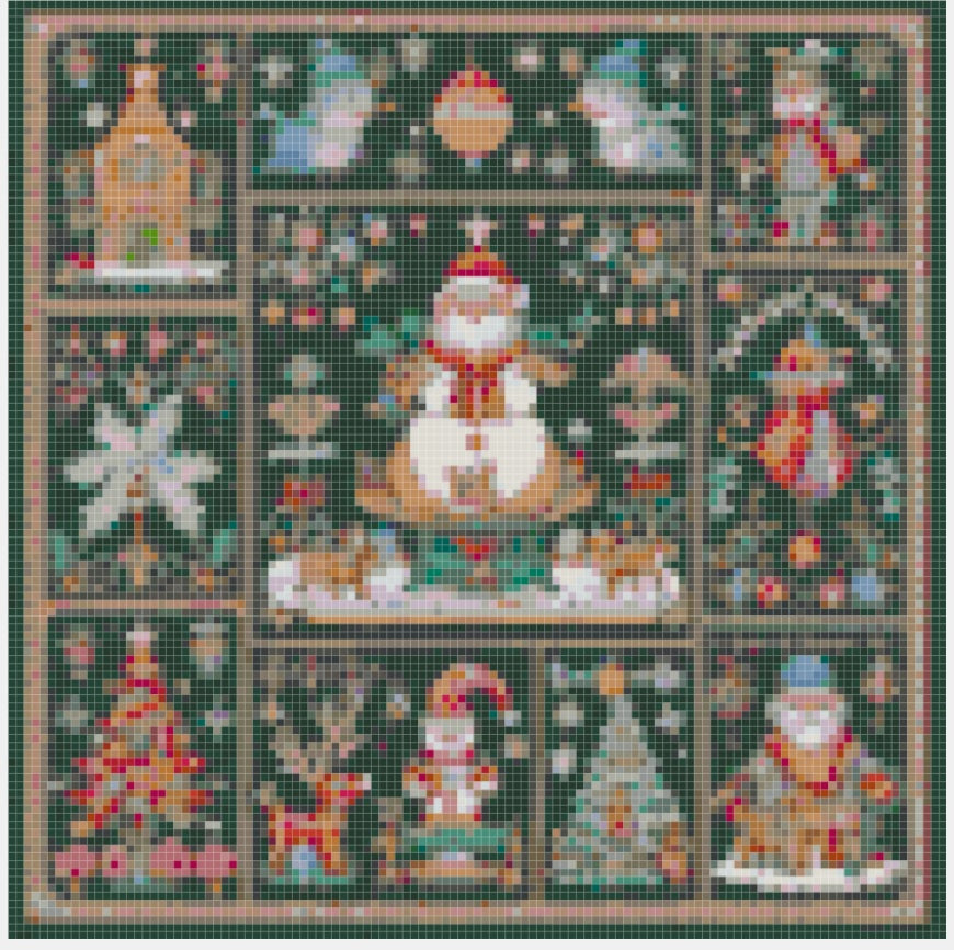 Christmas Spirit Downloadable Cross Stitch Pattern