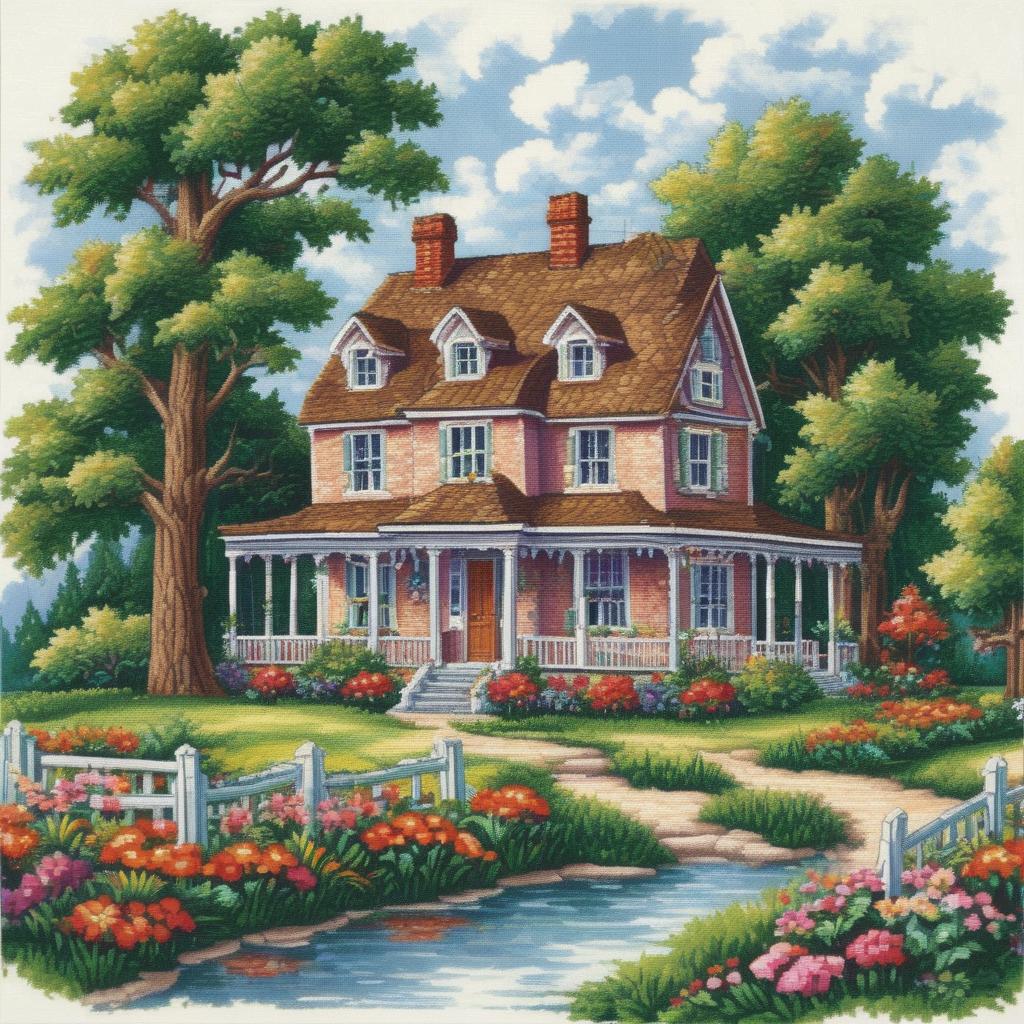 Country Home Downloadable Cross Stitch Pattern