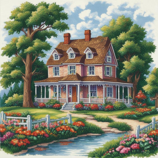 Country Home Downloadable Cross Stitch Pattern