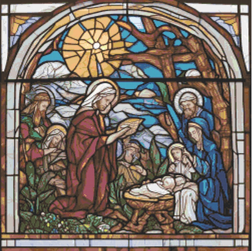 Nativity Scene Free Downloadable Cross Stitch Pattern