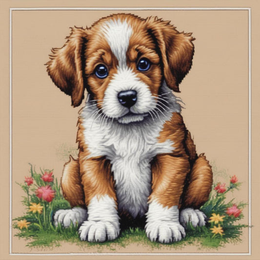 Puppy Love Downloadable Cross Stitch Pattern