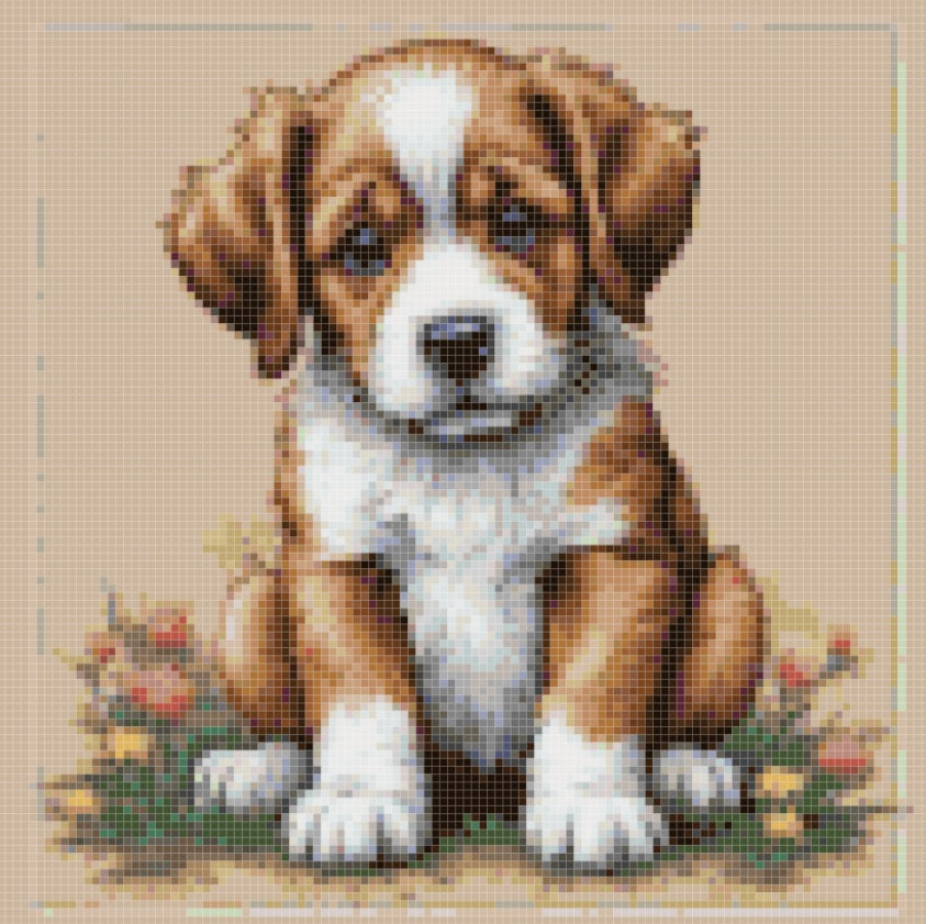 Puppy Love Downloadable Cross Stitch Pattern